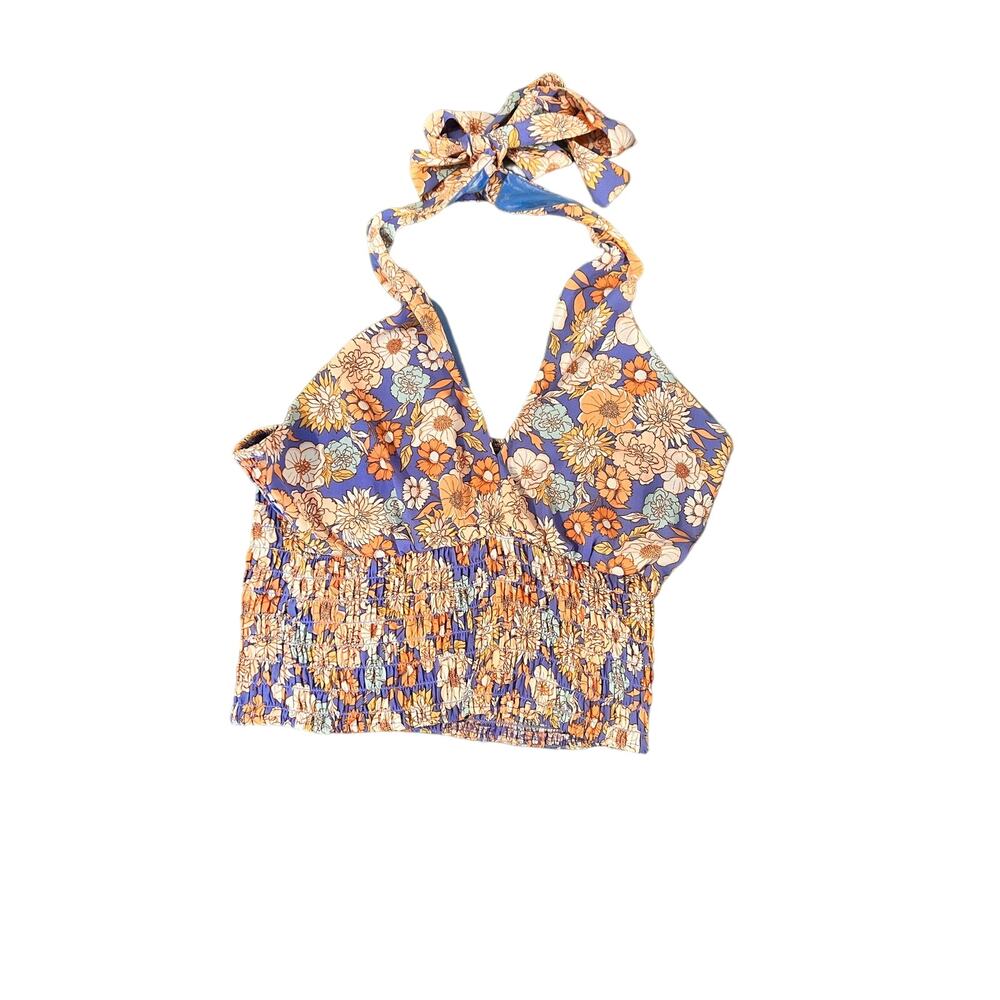 Sienna Sky Floral Halter Top Size M